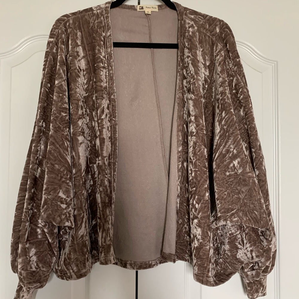Light pink Velvet cardigan